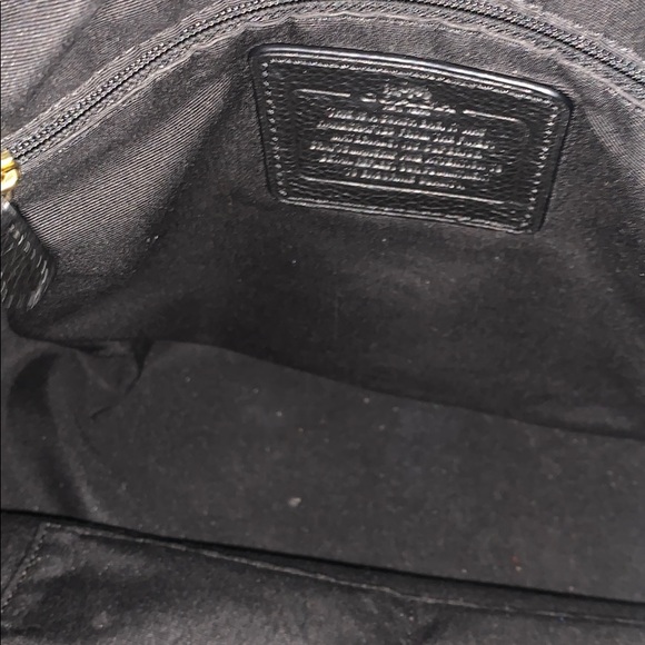 Leather black Coach shoulder bag w/ gold hardware! - Picture 8 of 8